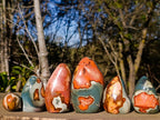 Polished Polychrome Jasper Standing Display Pieces and Spheres x 6 From NW Coast, Madagascar - Toprock Gemstones and Minerals 