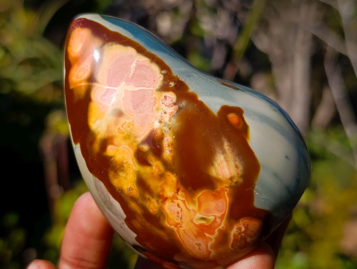 Polished Polychrome Jasper Standing Display Pieces and Spheres x 6 From NW Coast, Madagascar - Toprock Gemstones and Minerals 