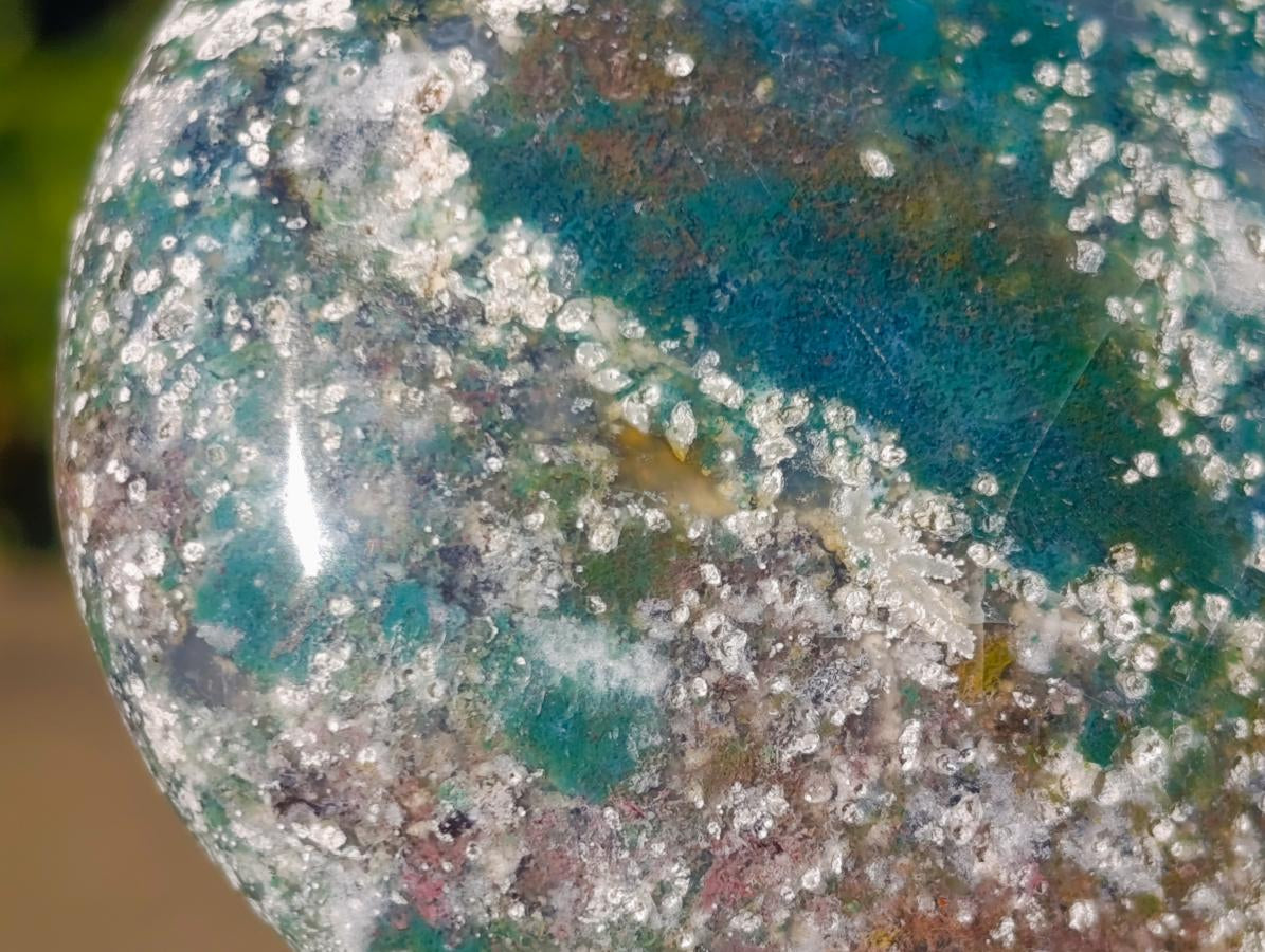 Polished Ocean Jasper Hearts x 6 From Northwest Coast, Madagascar - Toprock Gemstones and Minerals 