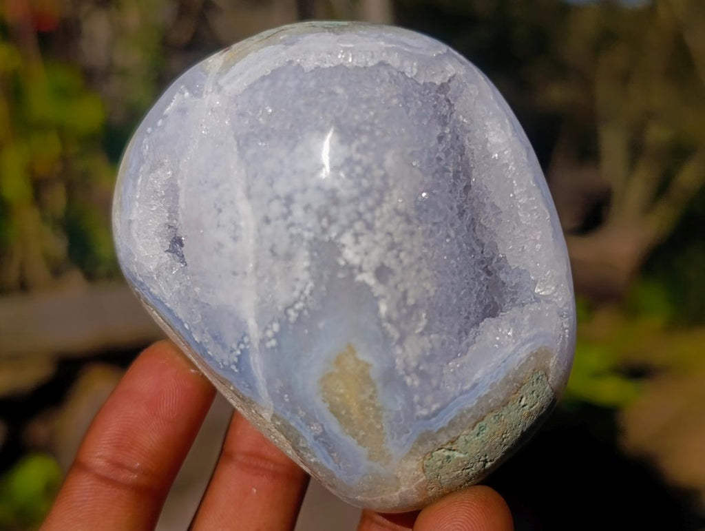 Polished Blue Lace Agate Standing Display Pieces and Free Forms x 6 From Nsanje, Malawi - Toprock Gemstones and Minerals 