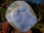 Polished Blue Lace Agate Standing Display Pieces and Free Forms x 6 From Nsanje, Malawi - Toprock Gemstones and Minerals 