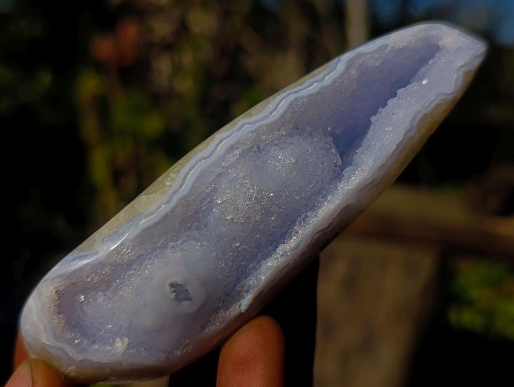 Polished Blue Lace Agate Standing Display Pieces and Free Forms x 6 From Nsanje, Malawi - Toprock Gemstones and Minerals 