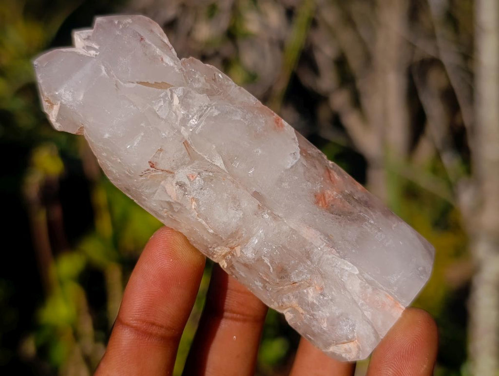Polished Elestial Girasol Quartz Crystals x 12 From Madagascar - Toprock Gemstones and Minerals 