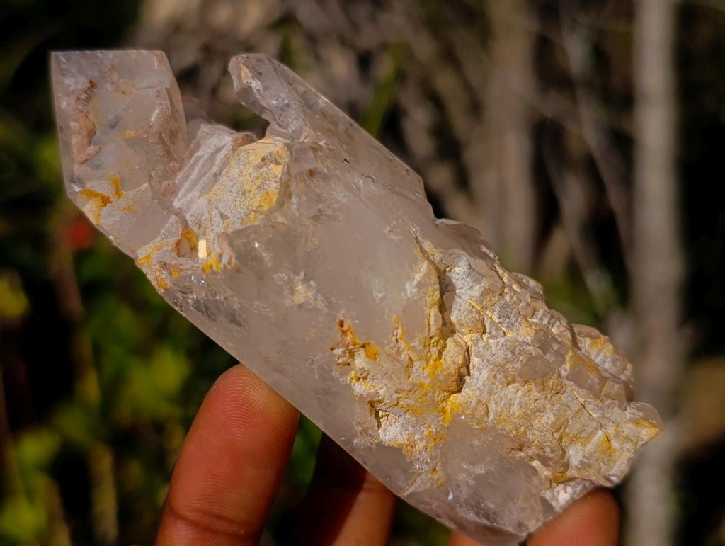 Polished Elestial Girasol Quartz Crystals x 12 From Madagascar - Toprock Gemstones and Minerals 