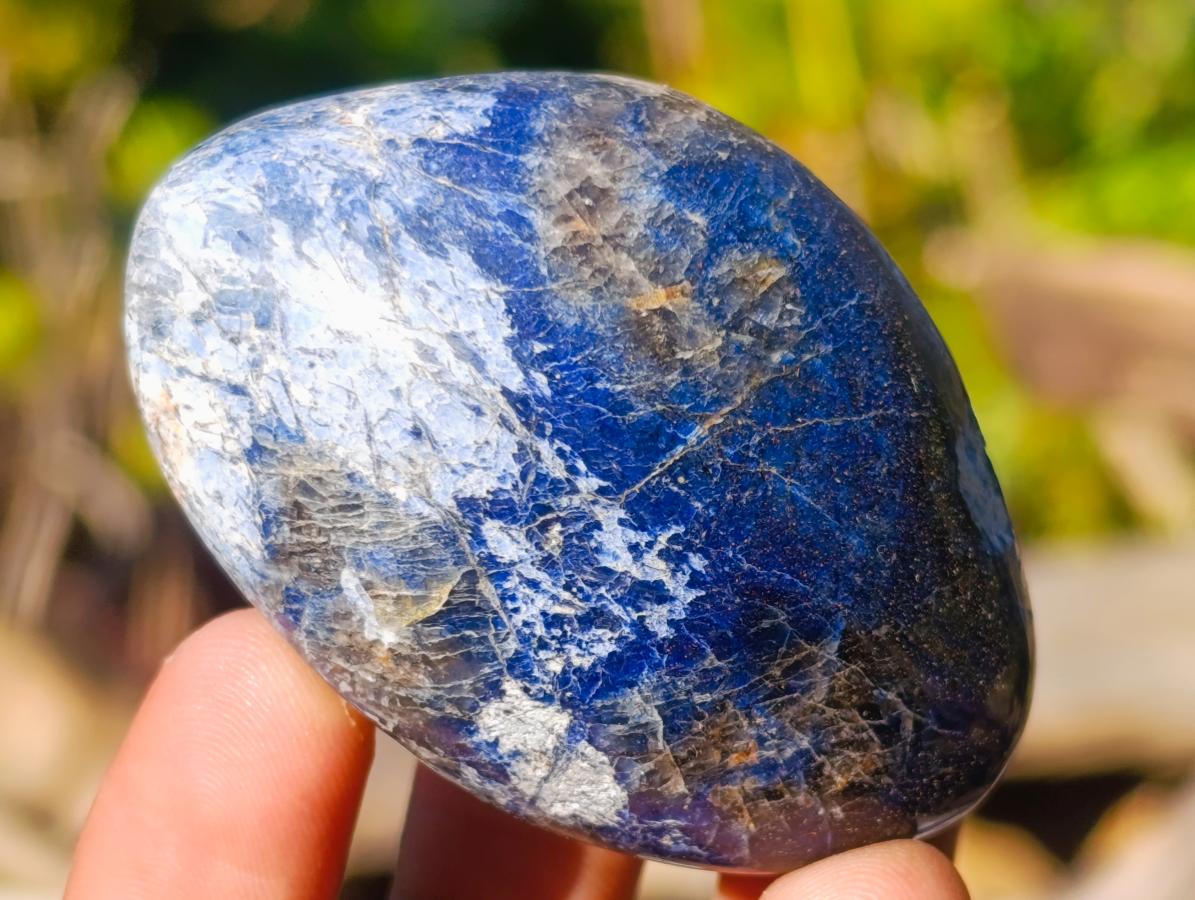 Polished Dumortierite Galets x 24 From Madagascar - Toprock Gemstones and Minerals 