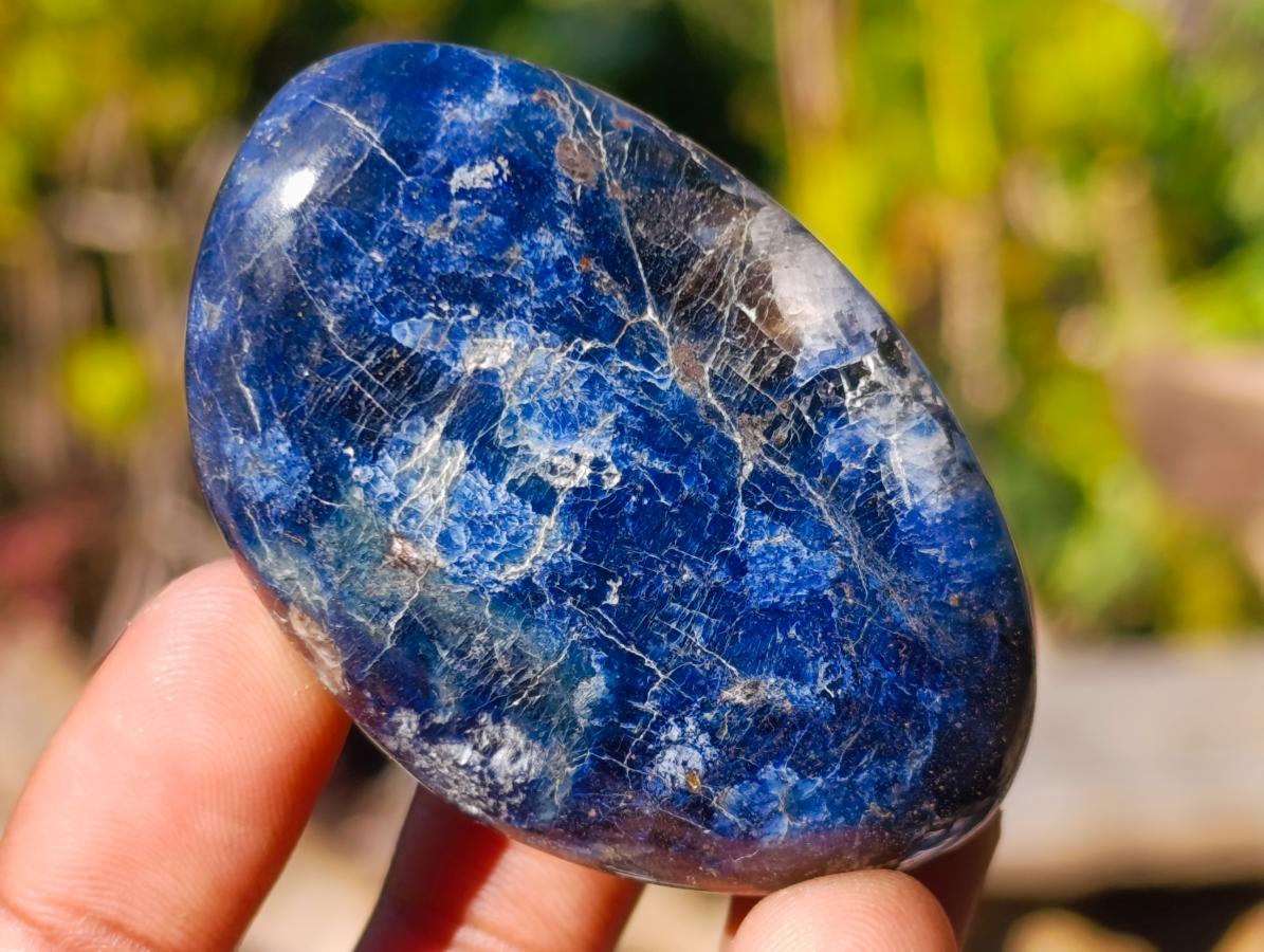 Polished Dumortierite Galets x 24 From Madagascar - Toprock Gemstones and Minerals 
