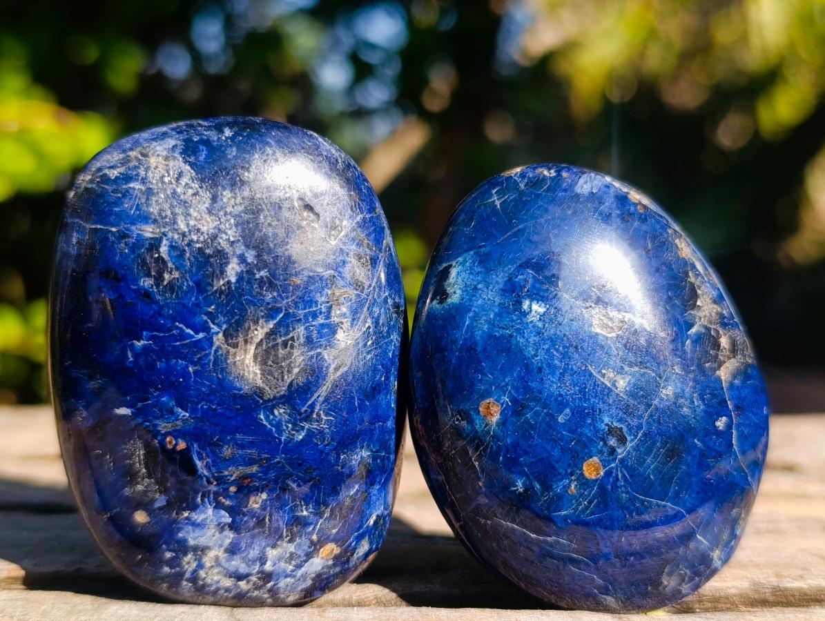 Polished Dumortierite Galets x 24 From Madagascar - Toprock Gemstones and Minerals 