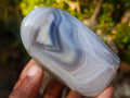 Polished Banded Agate Standing Display Pieces x 6 From Madagascar - Toprock Gemstones and Minerals 