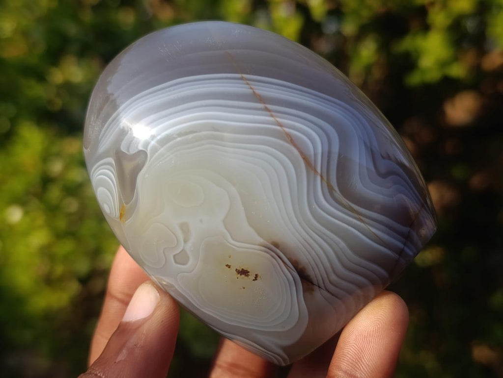 Polished Banded Agate Standing Display Pieces x 6 From Madagascar - Toprock Gemstones and Minerals 