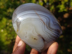 Polished Banded Agate Standing Display Pieces x 6 From Madagascar - Toprock Gemstones and Minerals 