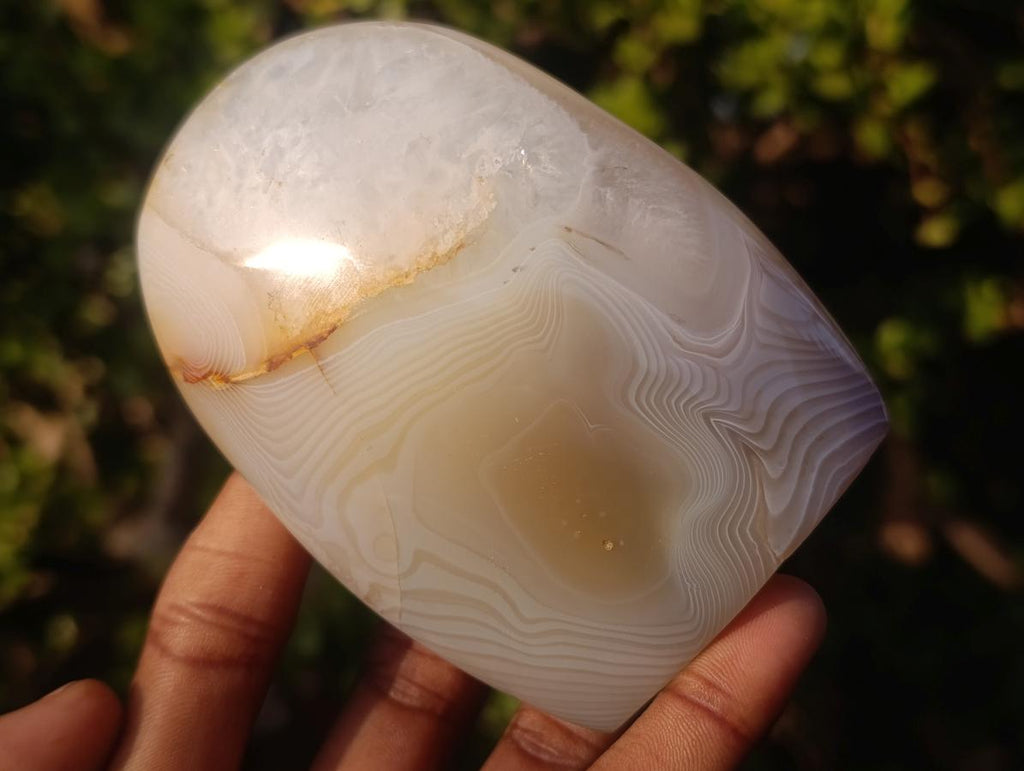 Polished Banded Agate Standing Display Pieces x 6 From Madagascar - Toprock Gemstones and Minerals 