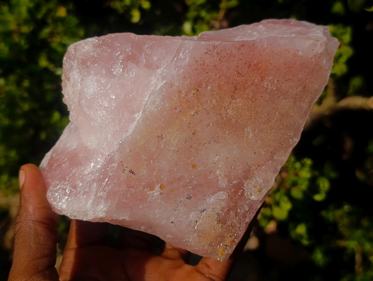 Natural Cobbed Rose Quartz Specimens x 7 From Northern Cape, South Africa - Toprock Gemstones and Minerals 