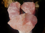 Natural Cobbed Rose Quartz Specimens x 7 From Northern Cape, South Africa - Toprock Gemstones and Minerals 