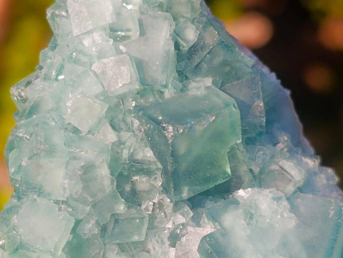 Natural Green Cubic Fluorite Specimens x 6 From Mandrosonoro, Madagascar - Toprock Gemstones and Minerals 