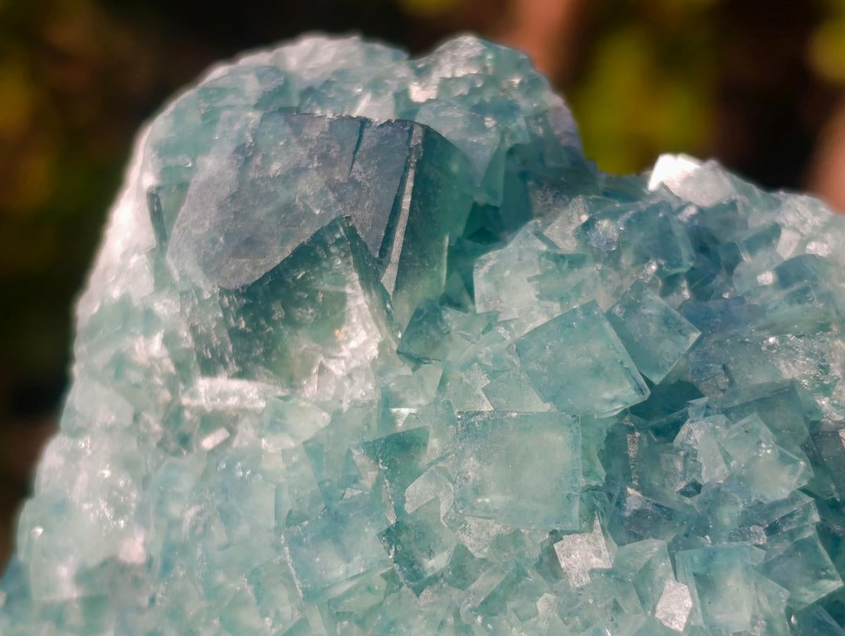 Natural Green Cubic Fluorite Specimens x 6 From Mandrosonoro, Madagascar - Toprock Gemstones and Minerals 