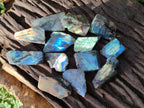 Polished One Side Labradorite Slices x 70 From Madagascar - Toprock Gemstones and Minerals 