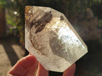 Polished Smokey Window Quartz Display Crystals x 2 From Madagascar - Toprock Gemstones and Minerals 