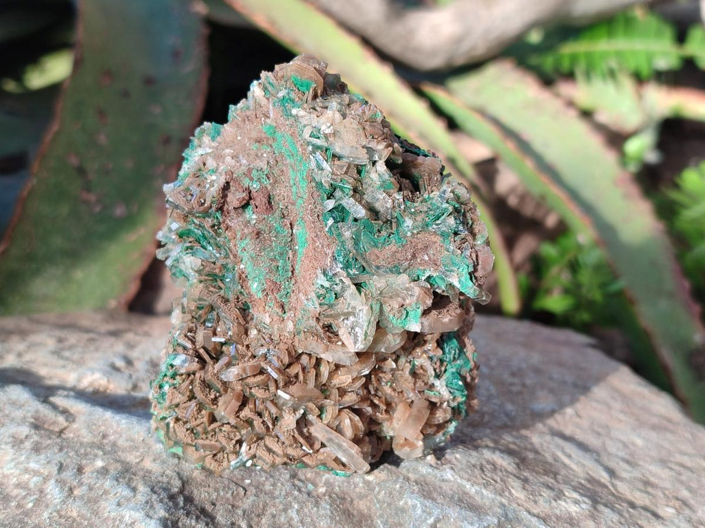 Natural Rare Bladed Barite Specimens with Malachite x 3 From Shangulowé Mine, Congo - Toprock Gemstones and Minerals 