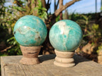 Polished Amazonite Spheres x 6 From Madagascar - Toprock Gemstones and Minerals 