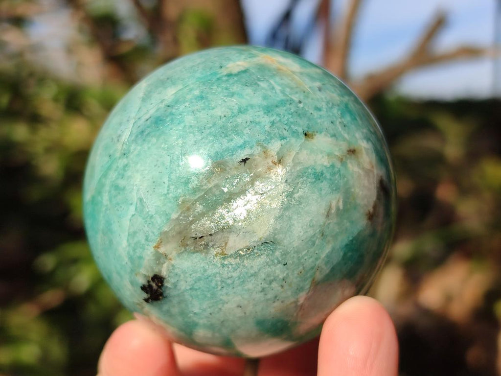 Polished Amazonite Spheres x 6 From Madagascar - Toprock Gemstones and Minerals 