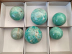 Polished Amazonite Spheres x 6 From Madagascar - Toprock Gemstones and Minerals 
