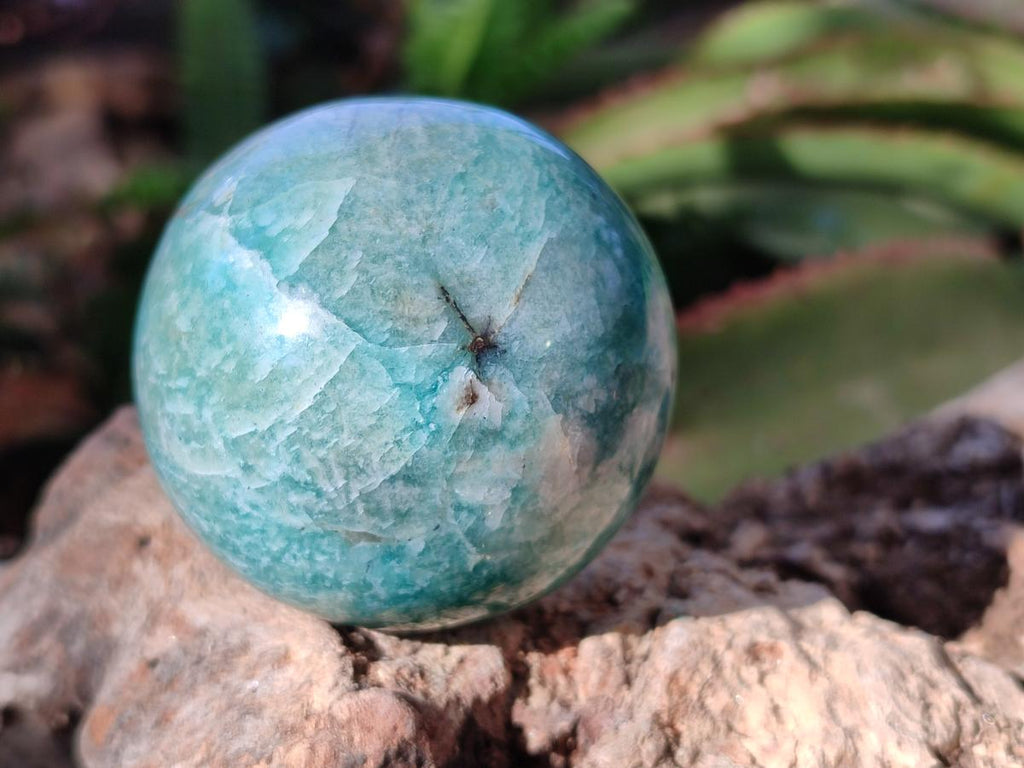 Polished Amazonite Spheres x 6 From Madagascar - Toprock Gemstones and Minerals 