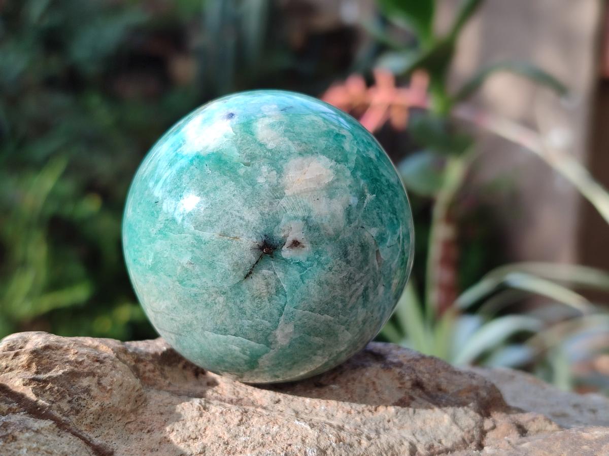 Polished Amazonite Spheres x 6 From Madagascar - Toprock Gemstones and Minerals 