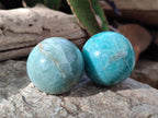 Polished Amazonite Spheres x 6 From Madagascar - Toprock Gemstones and Minerals 