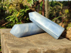 Polished Blue Calcite Display Crystals x 6 From Madagascar - Toprock Gemstones and Minerals 