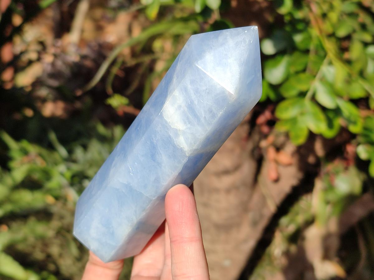Polished Blue Calcite Display Crystals x 6 From Madagascar - Toprock Gemstones and Minerals 