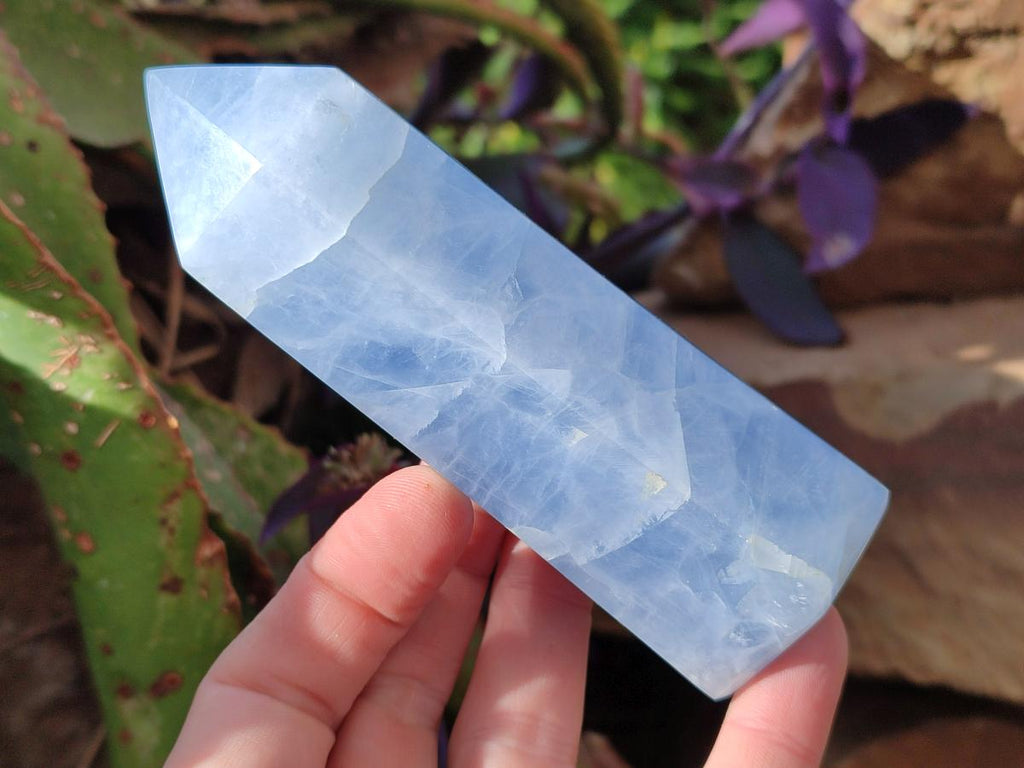 Polished Blue Calcite Display Crystals x 6 From Madagascar - Toprock Gemstones and Minerals 