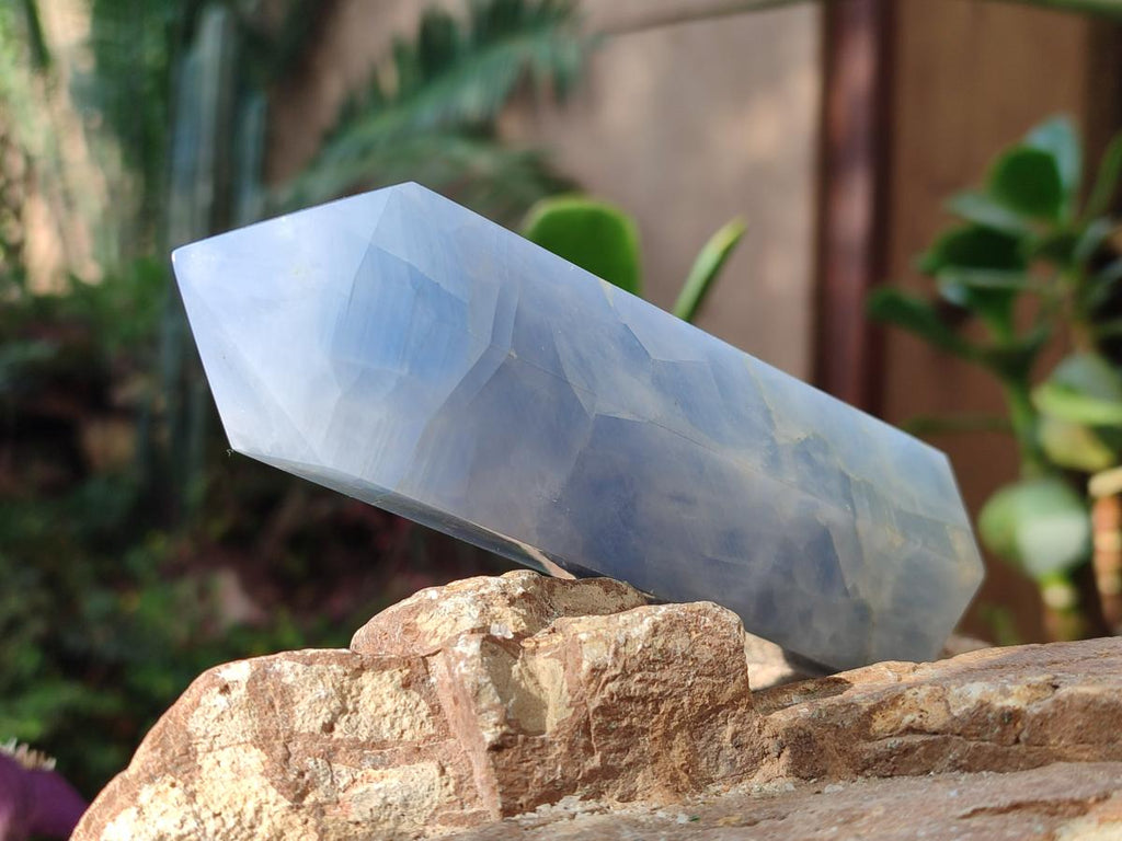 Polished Blue Calcite Display Crystals x 6 From Madagascar - Toprock Gemstones and Minerals 