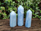 Polished Blue Calcite Display Crystals x 6 From Madagascar - Toprock Gemstones and Minerals 