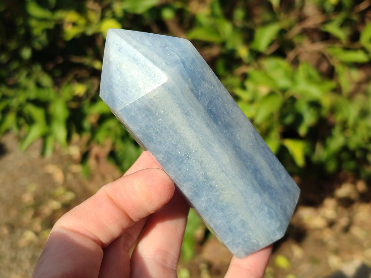 Polished Blue Calcite Display Crystals x 6 From Madagascar - Toprock Gemstones and Minerals 