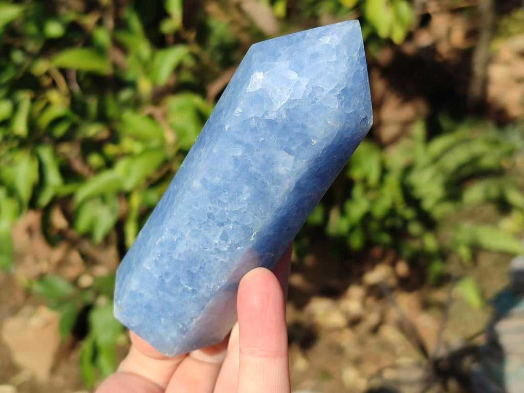 Polished Blue Calcite Display Crystals x 6 From Madagascar - Toprock Gemstones and Minerals 