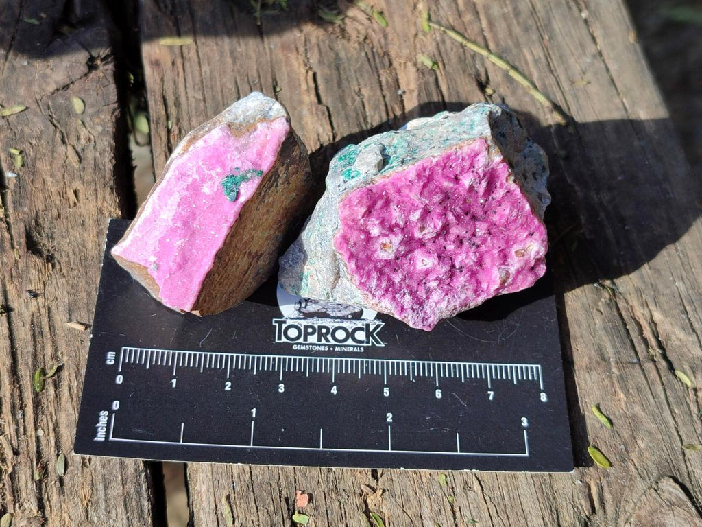 Natural Drusy Salrose Cobaltoan Specimens on Dolomite x 24 From Kakanda, Congo - Toprock Gemstones and Minerals 