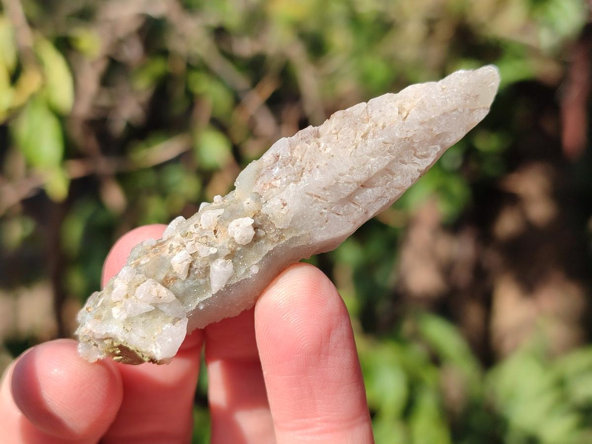 Natural Drusy Quartz Coated Spearhead Calcite Crystals x 35 From Albert's Mountain, Lesotho - Toprock Gemstones and Minerals 