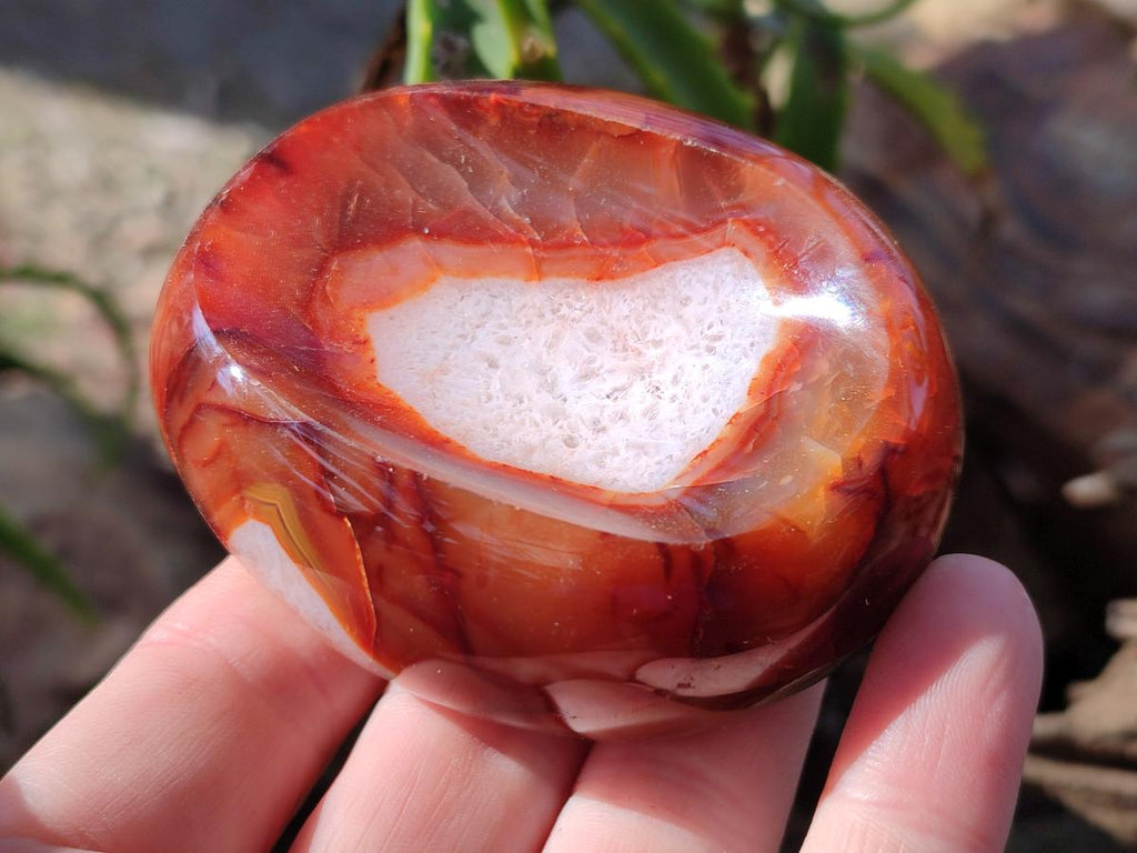 Polished Carnelian Agate Gemstone Bowls x 12 From Madagascar - Toprock Gemstones and Minerals 
