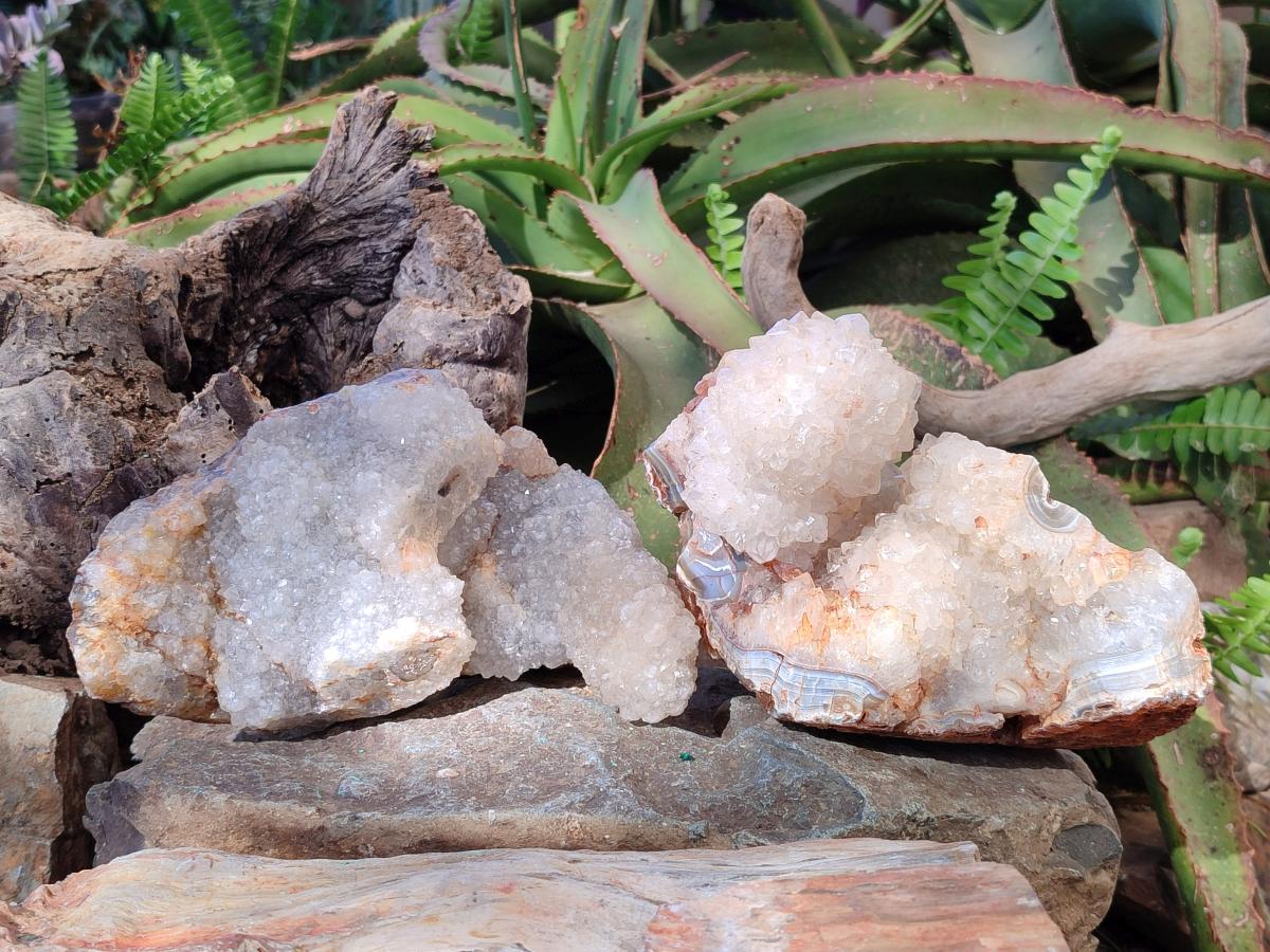 Natural Stalagmitic Agate with Cristobalite x 2 From Didi, Madagascar - Toprock Gemstones and Minerals 