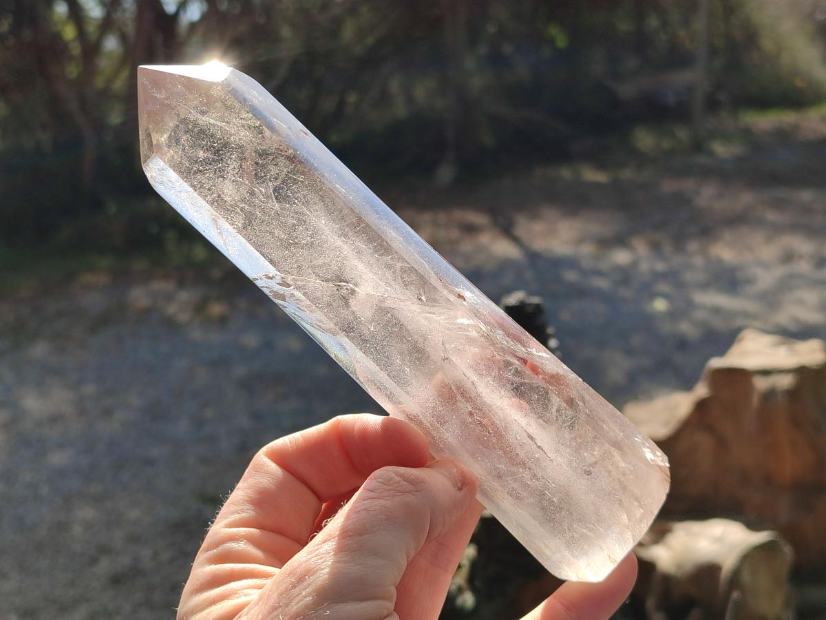 Polished Smokey Quartz Tower and Crystal x 2 From Madagascar - Toprock Gemstones and Minerals 