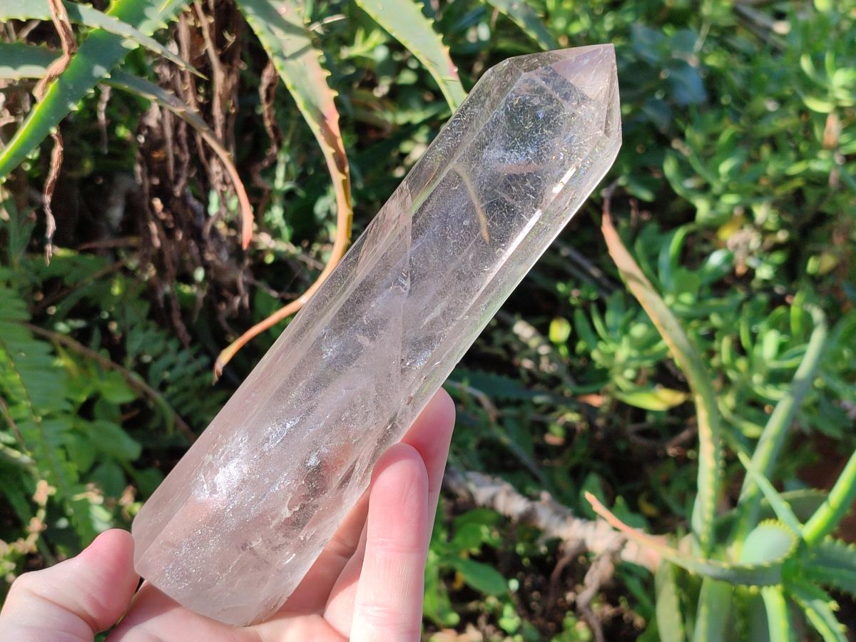Polished Smokey Quartz Tower and Crystal x 2 From Madagascar - Toprock Gemstones and Minerals 