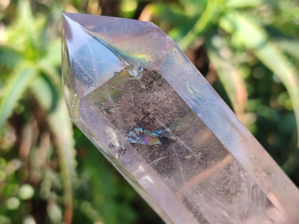 Polished Smokey Quartz Tower and Crystal x 2 From Madagascar - Toprock Gemstones and Minerals 