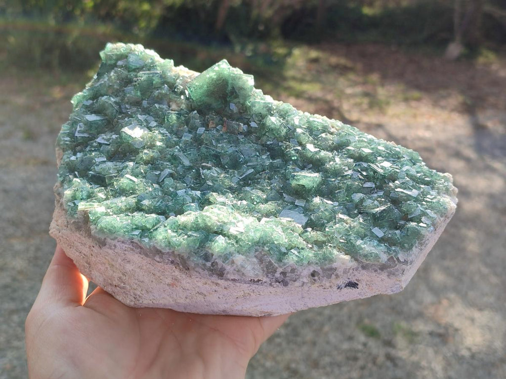 Natural Large Green Cubic Fluorite Specimen x 1 From Mandrosonoro, Madagascar - Toprock Gemstones and Minerals 