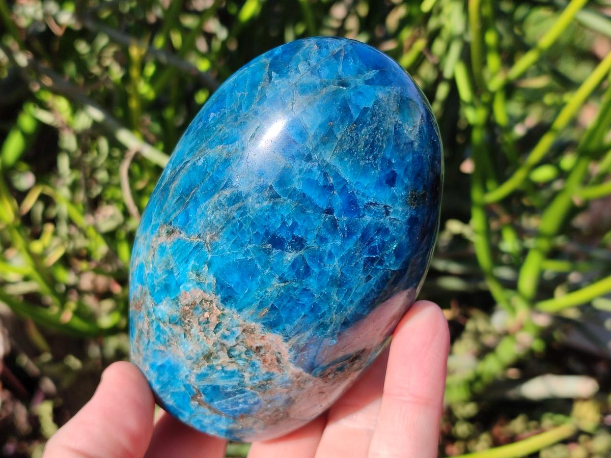 Polished Blue Apatite Standing Display Pieces x 3 From Betroka, Madagascar - Toprock Gemstones and Minerals 