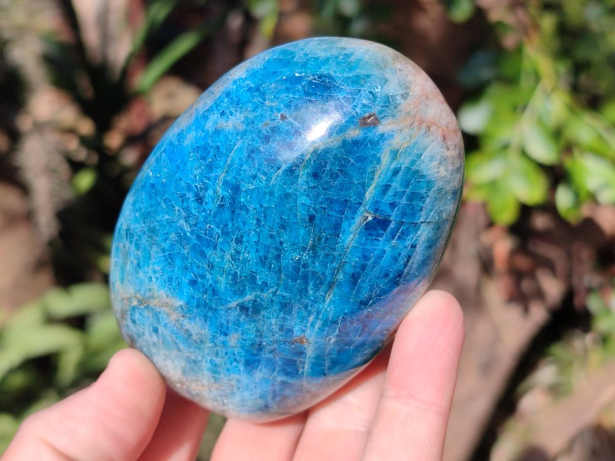 Polished Blue Apatite Standing Display Pieces x 3 From Betroka, Madagascar - Toprock Gemstones and Minerals 