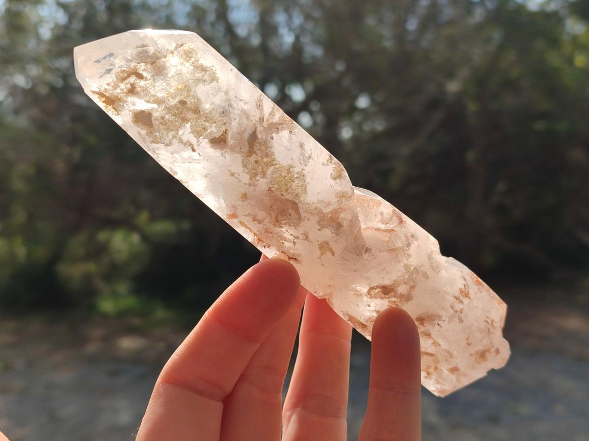 Polished GIrasol Elestial Quartz Display Crystals x 6 From Madagascar - Toprock Gemstones and Minerals 