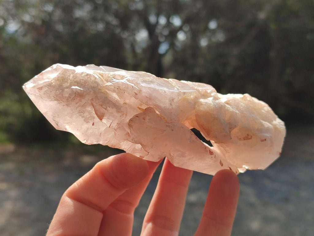 Polished GIrasol Elestial Quartz Display Crystals x 6 From Madagascar - Toprock Gemstones and Minerals 