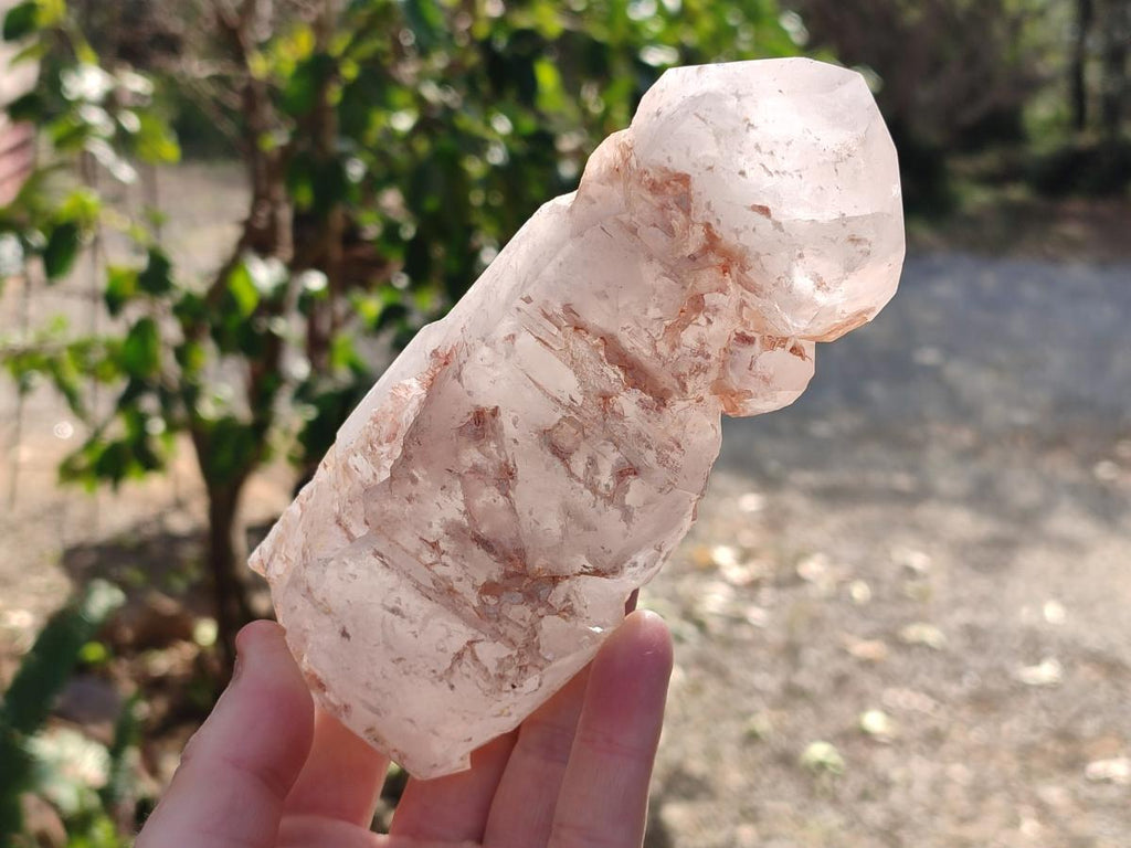 Polished GIrasol Elestial Quartz Display Crystals x 6 From Madagascar - Toprock Gemstones and Minerals 