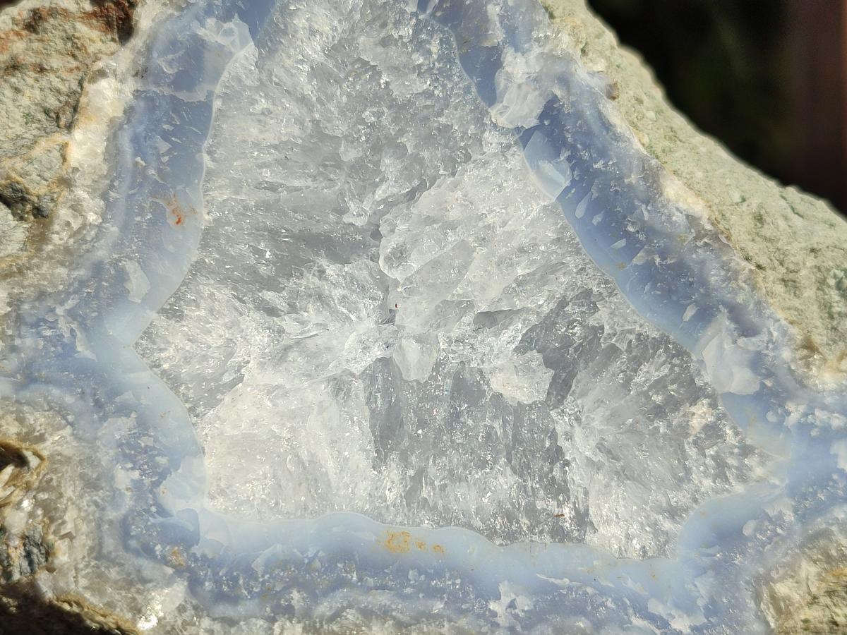 Natural Blue Lace Agate Specimens x 4 From Nsanje, Malawi - Toprock Gemstones and Minerals 