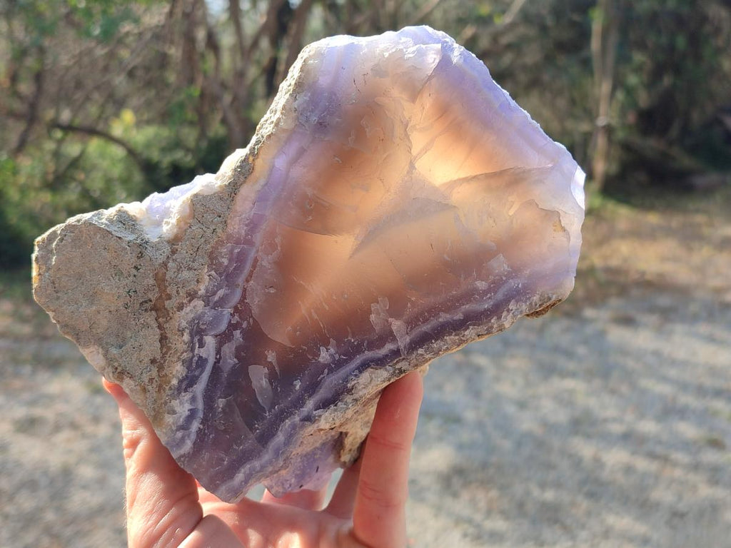 Natural Blue Lace Agate Specimens x 4 From Nsanje, Malawi - Toprock Gemstones and Minerals 